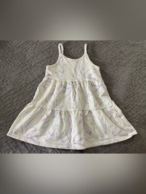 Grayson Mini Girls' Lavender Tie Dyed Tiered Tank Dress Tunic Top Sz 4T